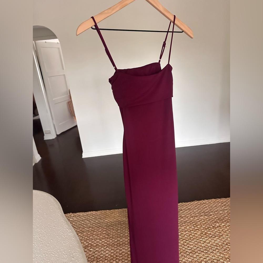 Elegant Burgundy Spaghetti Strap Dress NWT Never Worn